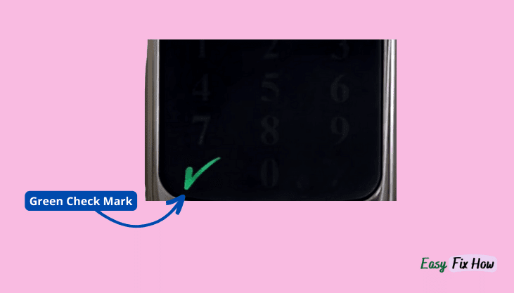 Green Check Mark on Schlage Lock Screen