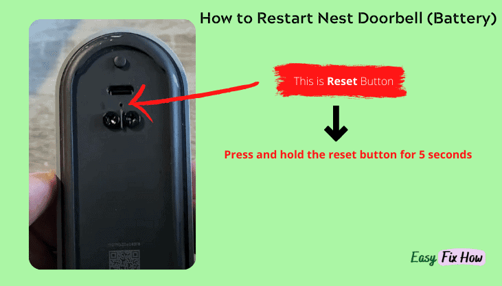 How to Restart Nest Doorbell (Battery)