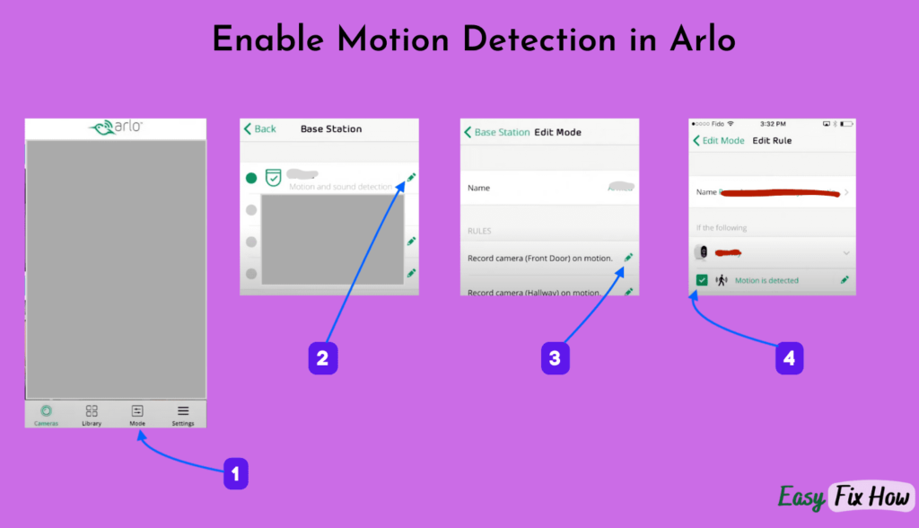 Enable Motion Detection in Arlo App